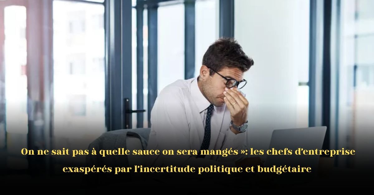 Nous ne savons pas à quelle sauce nous serons mangés: les chefs d’entreprise exaspérés par l’incertitude politique et budgétaire