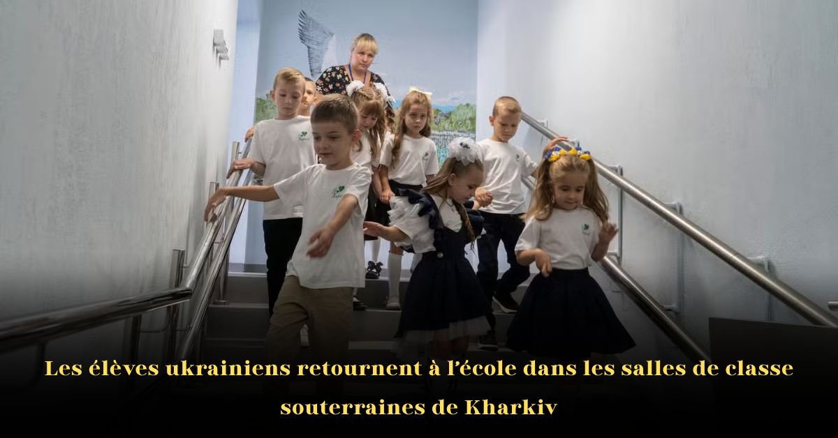 Les élèves ukrainiens retournent à l’école dans les salles de classe souterraines de Kharkiv